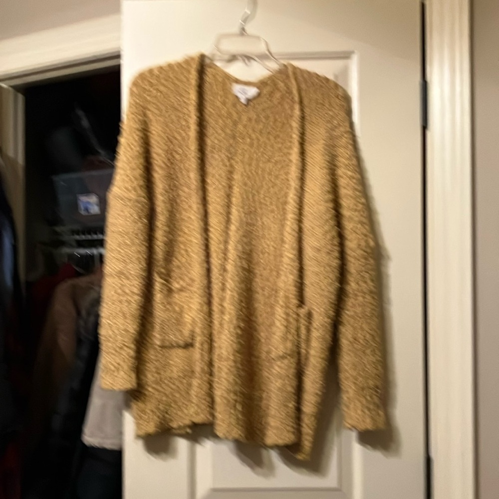 Golden popcorn cardigan